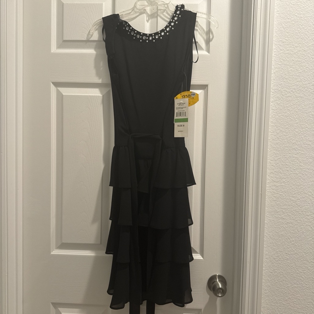 S.L. Fashions Elegant Black Dress